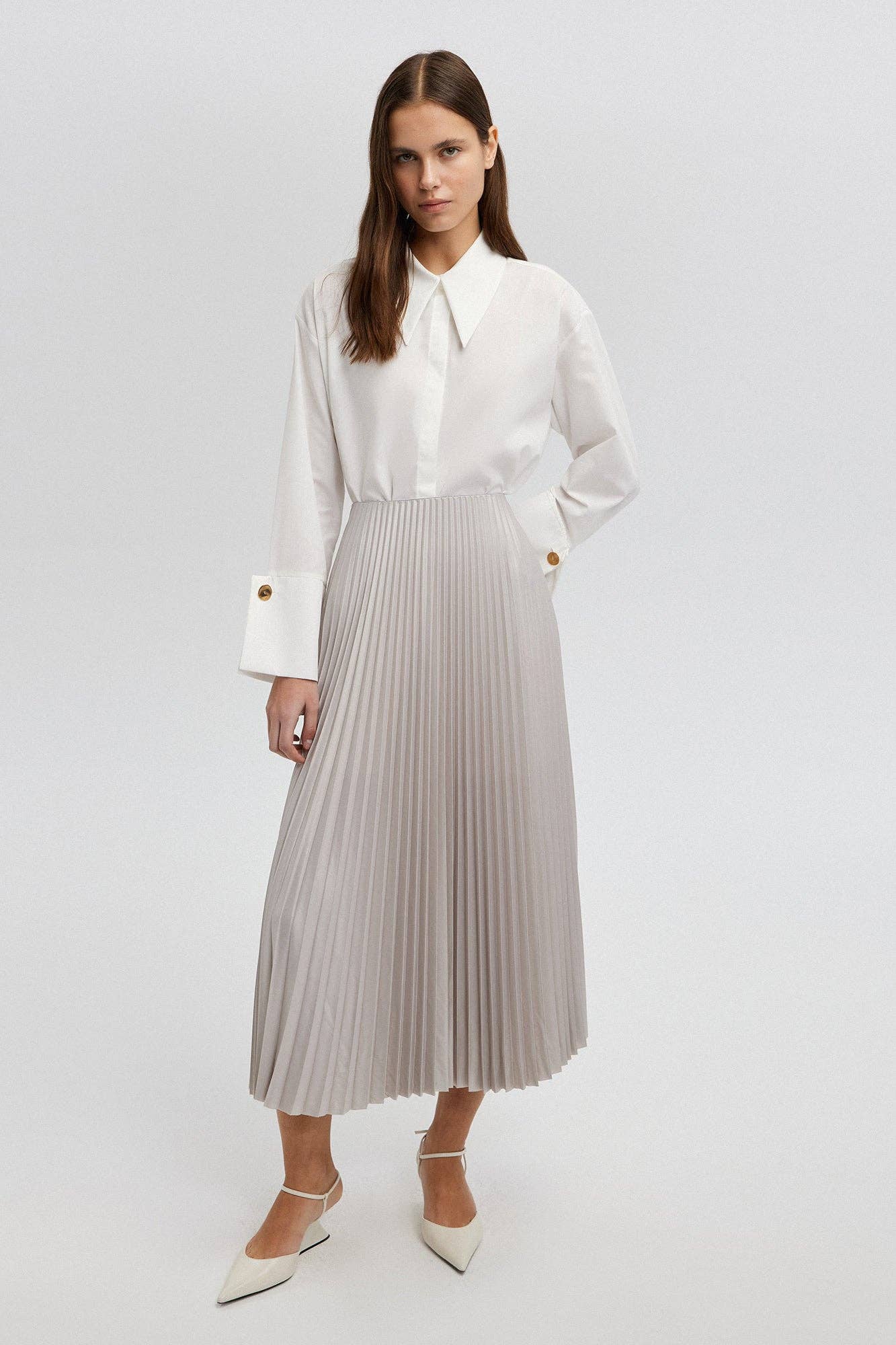 Gonna midi plissettata elegante