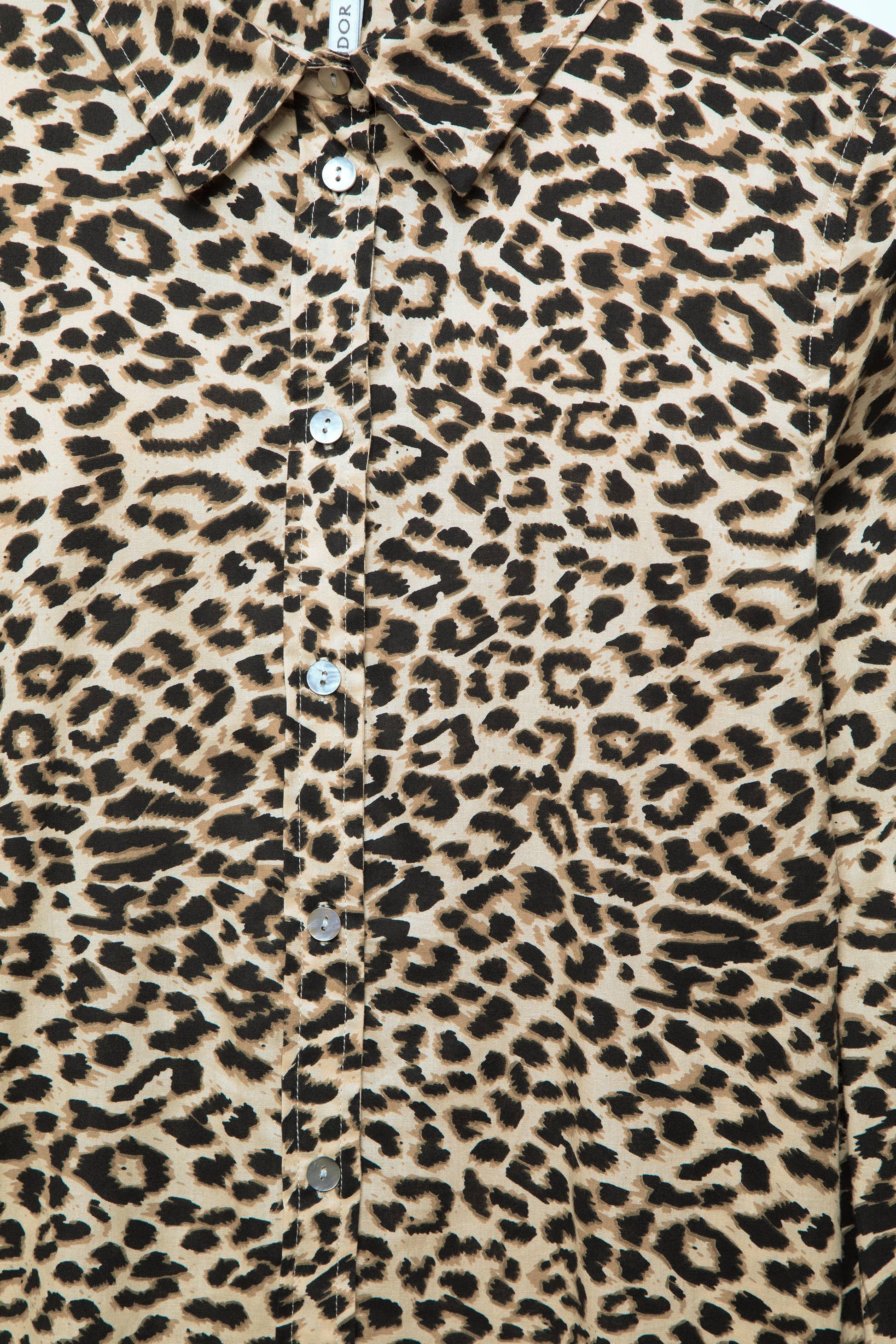 Camicia animalier in cotone