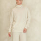 Maglione dolcevita classico in misto cashmere