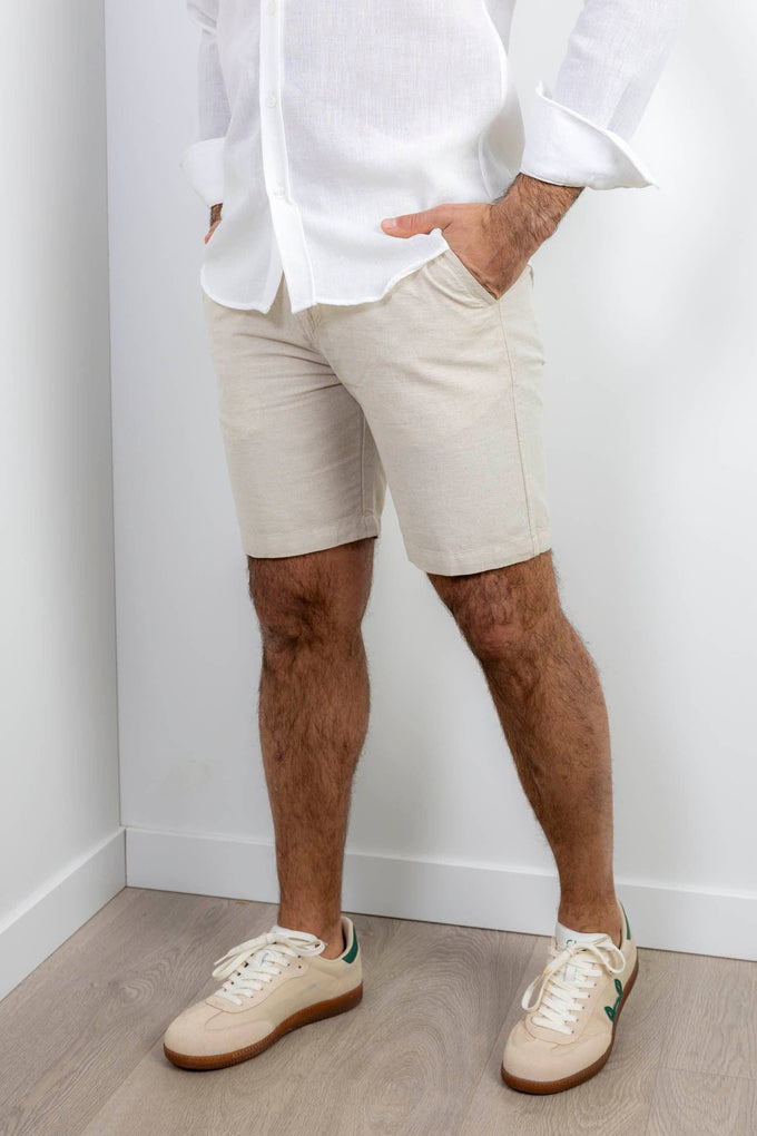 Pantaloncini estivi uomo in cotone e lino
