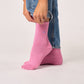 Calzini glitterati in cotone pettinato rosa