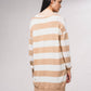 Cardigan oversize a righe in maglia fine