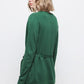 Cardigan-cappotto in maglia liscia con cintura