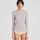 Maglia a maniche lunghe Thyra in lana grigio mélange chiaro