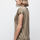 T-shirt in lyocell con scollo a V