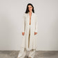 Maxi cardigan in misto cashmere con collo a scialle