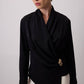 Blusa drappeggiata elegante