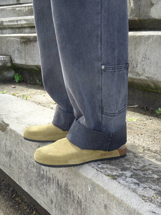 Zoccoli verdi in suede NWHR