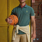 Polo Novak in cotone piqué verde quercia