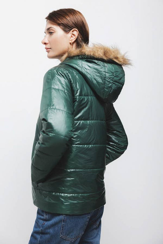 Giacca a vento imbottita con cappuccio