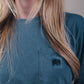 T-shirt donna Garceta tinta a pigmenti verde olmo