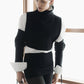 Scaldabraccia in lana merino extra fine con fasce lunghe