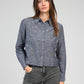 Camicia in denim Stelia con ricami e paillettes