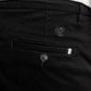 Pantaloncini elasticizzati neri in cotone