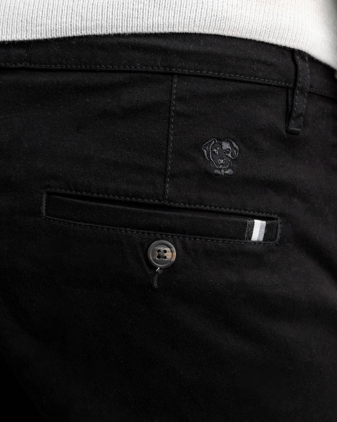 Pantaloncini elasticizzati neri in cotone