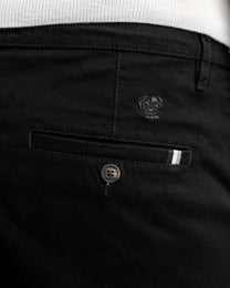 Pantaloncini elasticizzati neri in cotone