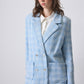 Blazer in tweed con cintura