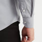 Camicia uomo grigia easy iron con collo francese e dettagli tartan