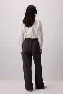 Pantaloni wide leg con vita elasticizzata