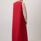 Abito pinafore in tweed con scollo a V rosso
