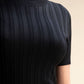 Maglia a maniche corte in misto viscosa con trecce 3D