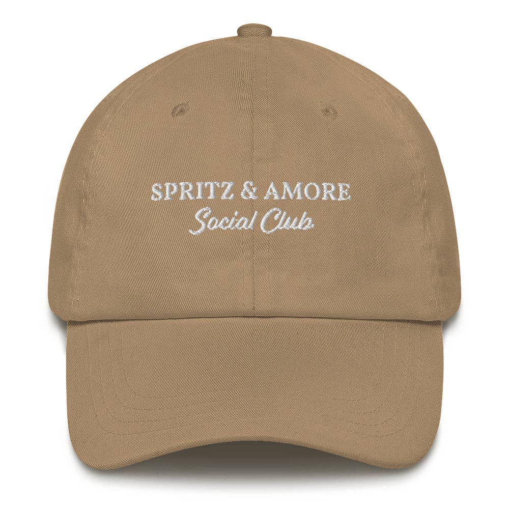 Cappellino dad hat ricamato Spritz & Amore Social Club