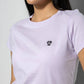 T-shirt donna antimacchia lilla in cotone