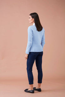 Jeans skinny cropped con strass