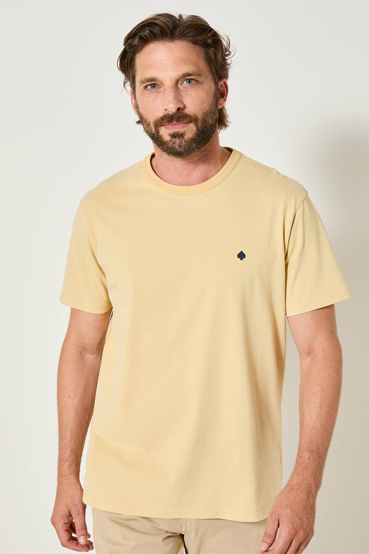 T-shirt Bart in cotone biologico giallo pallido