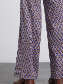 Pantaloni palazzo jacquard a rombi
