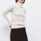 Maglione a maglia strutturata con collo alto