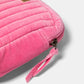 Borsa in velluto trapuntato con logo