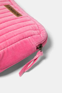 Borsa in velluto trapuntato con logo
