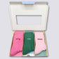 Set regalo di calzini colorati con scritte (pack da 3)