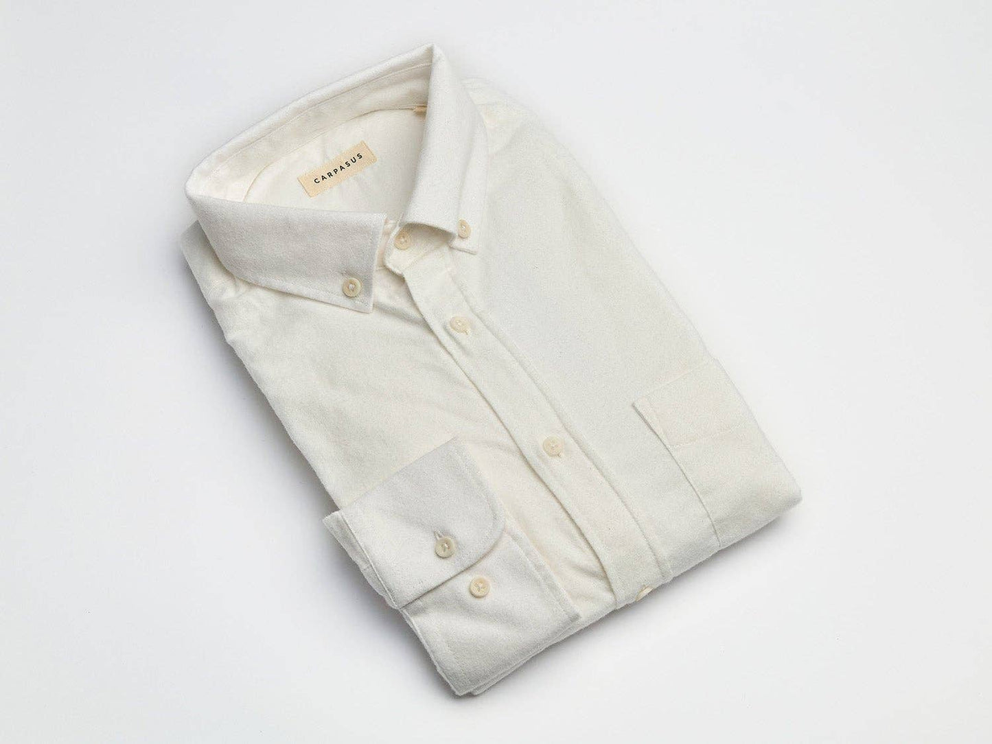 Camicia in flanella bianca Populus