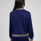 Giacca sportiva Halbator blu con collo alto e zip