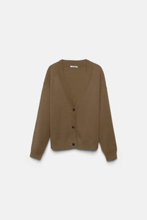 Cardigan in maglia con scollo a V