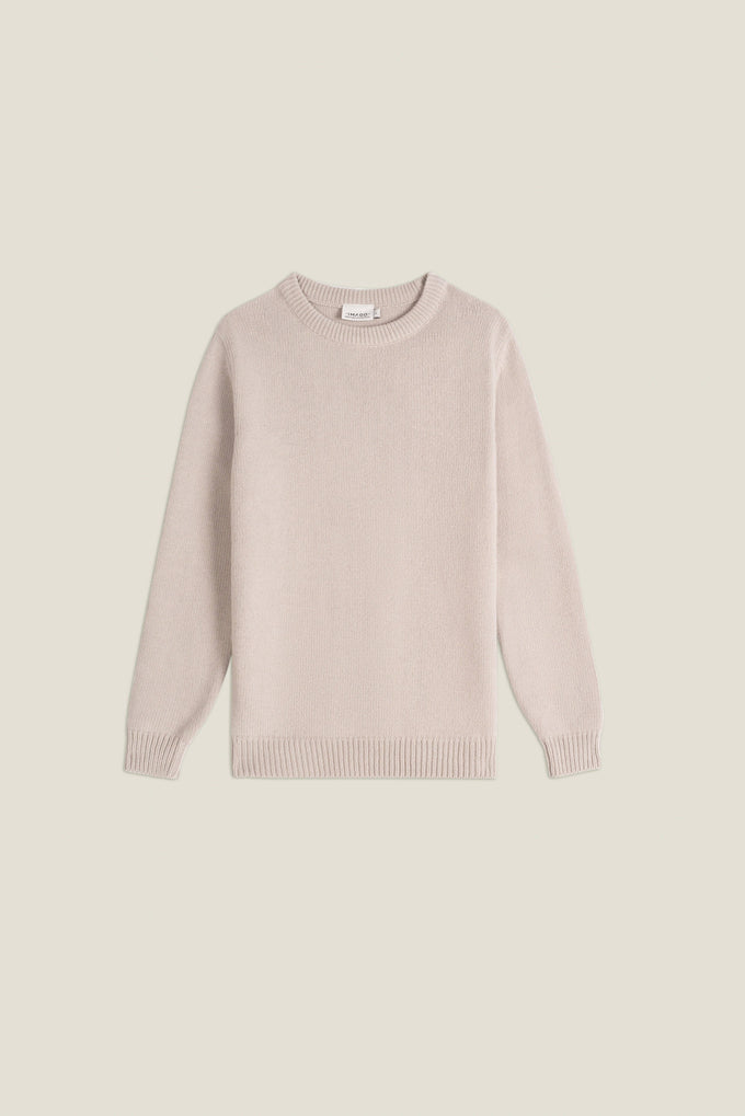 Maglione in maglia grigio in cotone biologico
