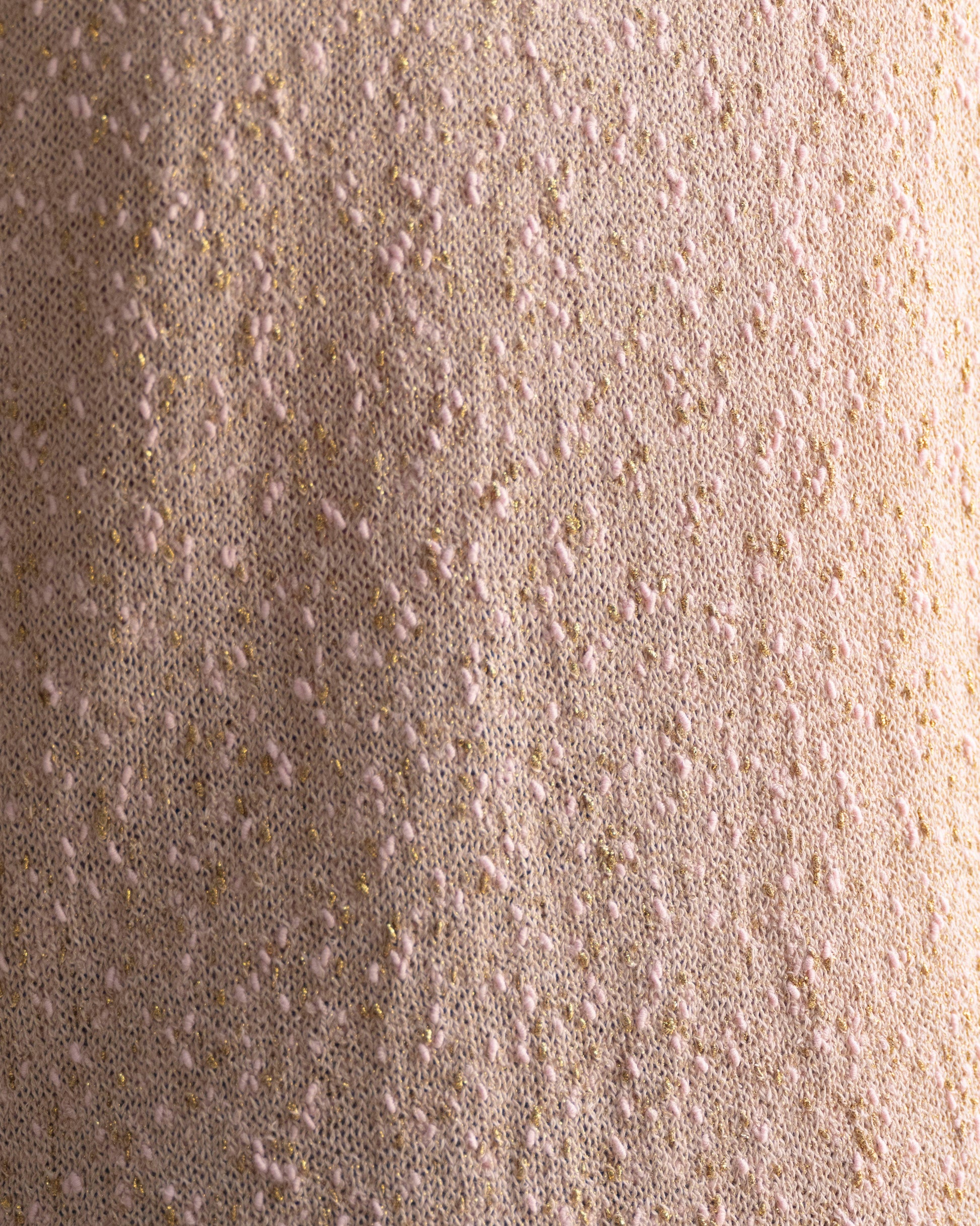 Gilet estivo smanicato effetto tweed glitter