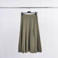 Gonna midi in maglia plissettata elasticizzata
