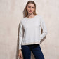 Maglione donna in maglia lurex girocollo