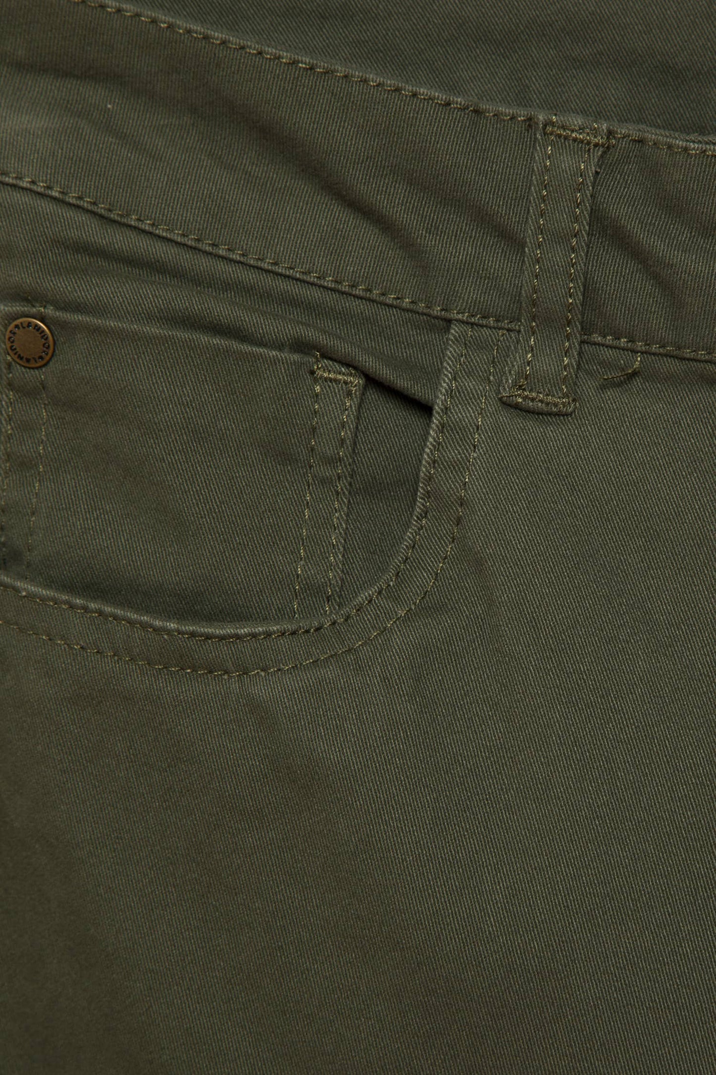 Pantaloni dritti in cotone stretch