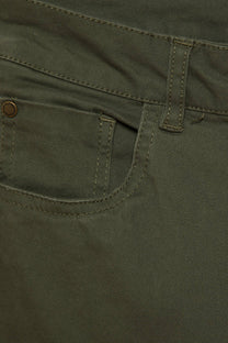 Pantaloni dritti in cotone stretch