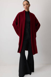 Cardigan oversize in maglia con tasche