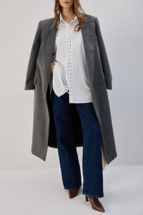 Camicia oversize con lacci frontali