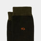 Calzini a righe in cotone pettinato color khaki