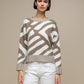 Maglione in maglia jacquard bicolore