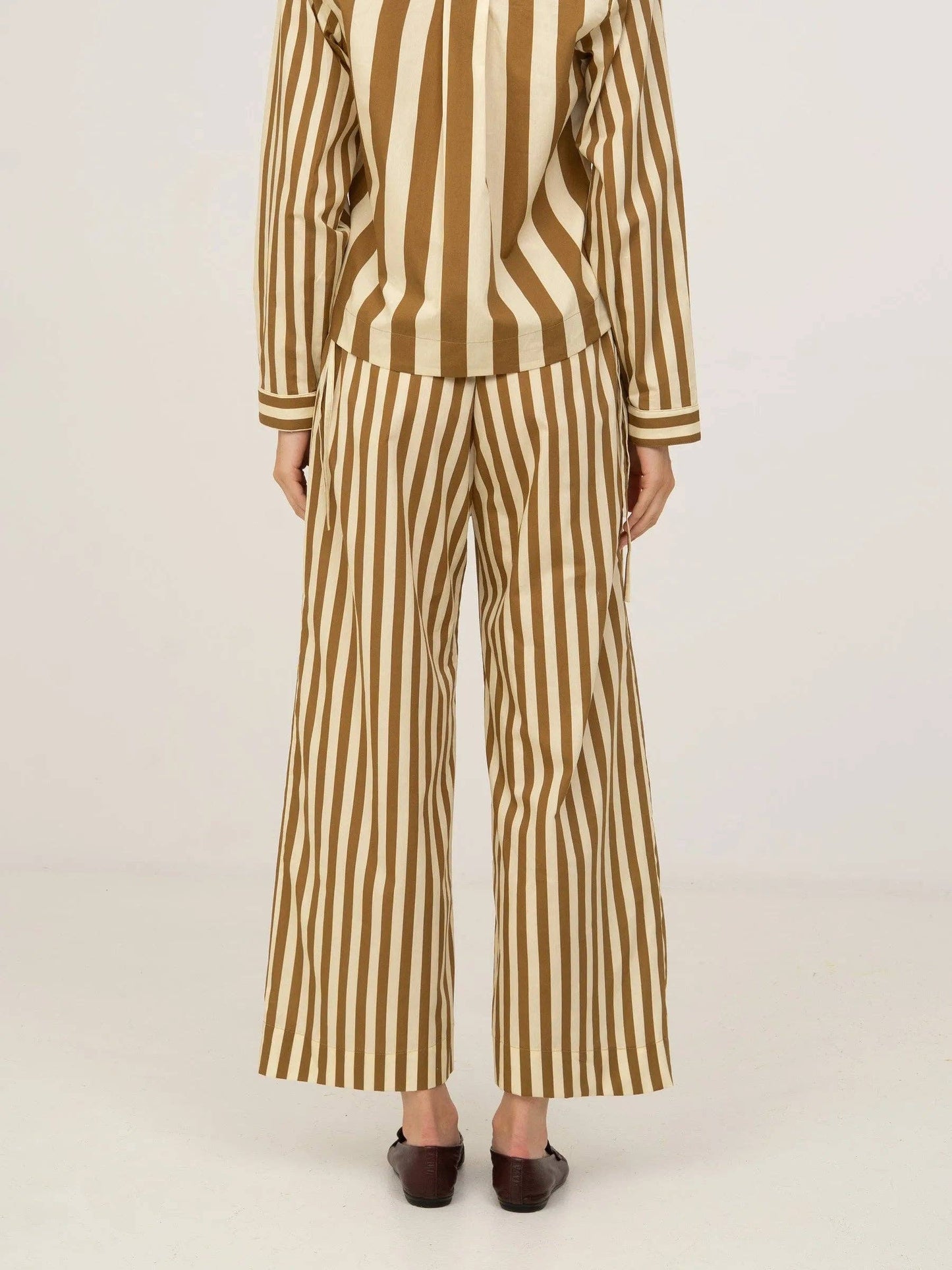 Pantaloni a righe a gamba larga