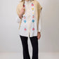 Camicia in popeline ricamata a fiori