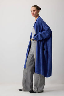 Cardigan oversize in maglia con tasche